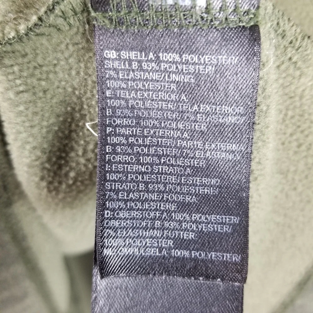 The North Face Mens XL Quarter‎ Zip Fleece Pullover Jacket Forest Green Heather
